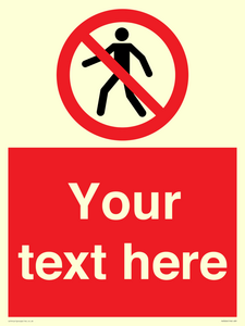 PA3006: Pedestrians Prohibited Sign