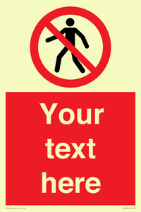 PA3006: Pedestrians Prohibited Sign