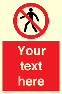 PA3006: Pedestrians Prohibited Sign