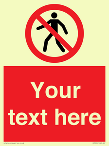 PA3006: Pedestrians Prohibited Sign