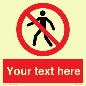PA3006: Pedestrians Prohibited Sign