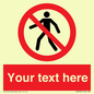PA3006: Pedestrians Prohibited Sign