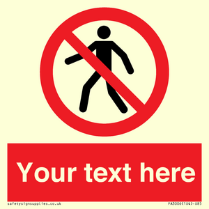 PA3006: Pedestrians Prohibited Sign