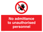PA32: no admittance to unauthorised