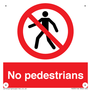PA33: no pedestrians