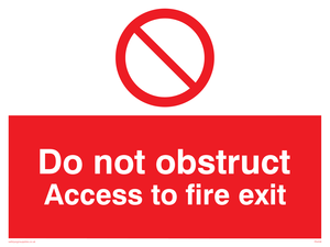 PA458: Do not block fire exit access