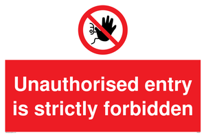 PA5321: Unauthorised entry strictly forbidden