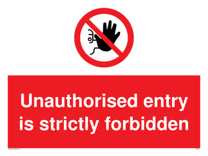 PA5321: Unauthorised entry strictly forbidden
