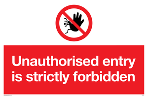 PA5321: Unauthorised entry strictly forbidden