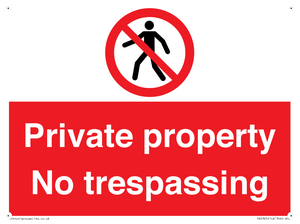 PA5325: Private property No trespassing