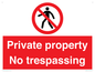 PA5325: Private property No trespassing