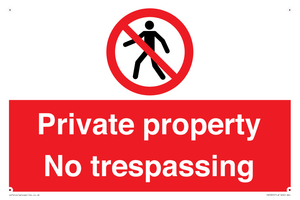 PA5325: Private property No trespassing