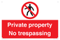 PA5325: Private property No trespassing
