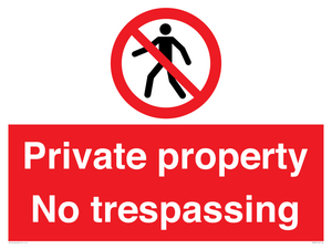 PA5325: Private property No trespassing