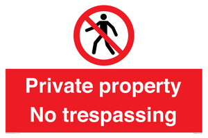 PA5325: Private property No trespassing
