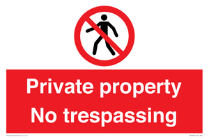 PA5325: Private property No trespassing