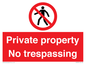 PA5325: Private property No trespassing
