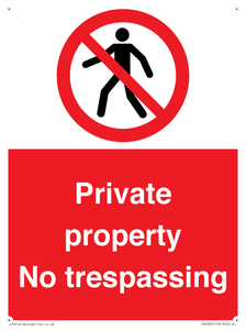 PA5325: Private property No trespassing