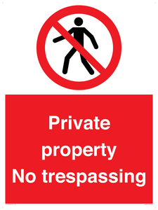 PA5325: Private property No trespassing