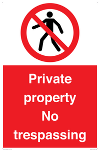 PA5325: Private property No trespassing