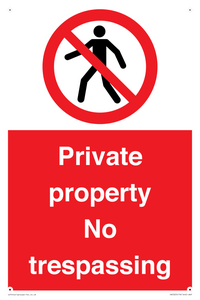 PA5325: Private property No trespassing
