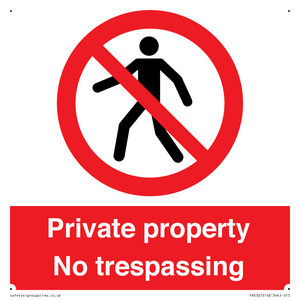 PA5325: Private property No trespassing