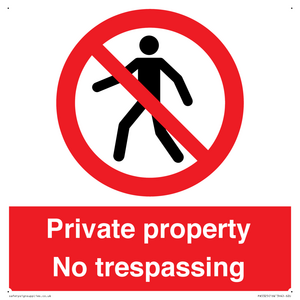 PA5325: Private property No trespassing
