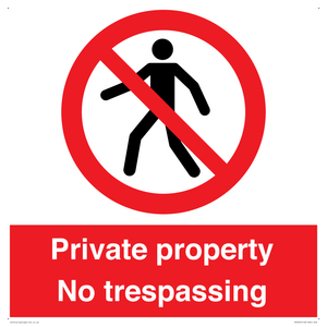 PA5325: Private property No trespassing