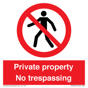 PA5325: Private property No trespassing
