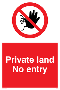 PA5435: Private land No entry