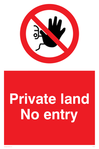 PA5435: Private land No entry