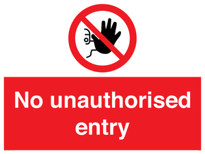 PA5589: No unauthorised entry