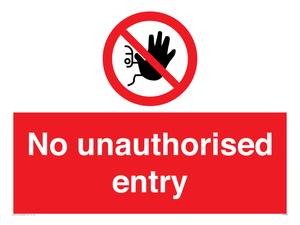 PA5589: No unauthorised entry