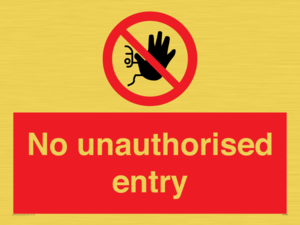 PA5589: No unauthorised entry