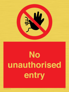 PA5589: No unauthorised entry