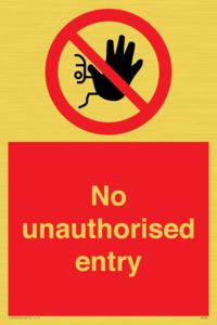PA5589: No unauthorised entry