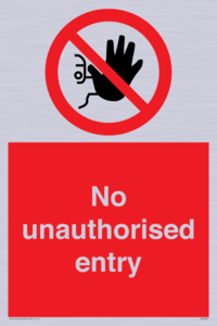 PA5589: No unauthorised entry