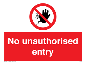 PA5589: No unauthorised entry