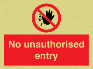 PA5589: No unauthorised entry