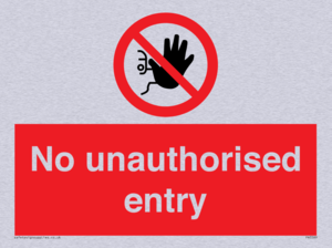 PA5589: No unauthorised entry