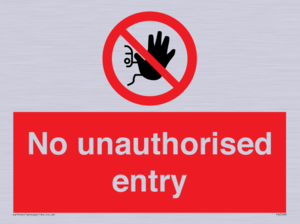PA5589: No unauthorised entry