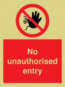 PA5589: No unauthorised entry