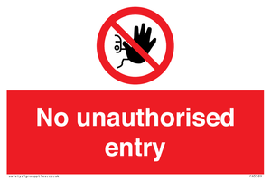 PA5589: No unauthorised entry