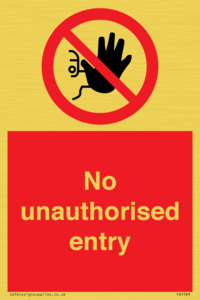 PA5589: No unauthorised entry