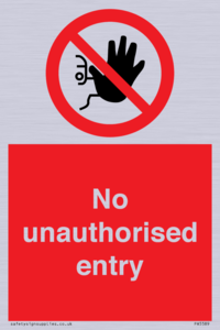 PA5589: No unauthorised entry