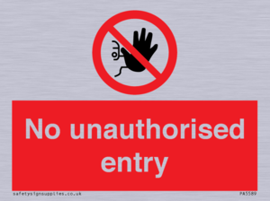 PA5589: No unauthorised entry