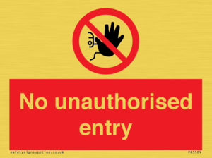 PA5589: No unauthorised entry