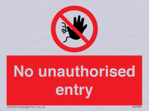 PA5589: No unauthorised entry