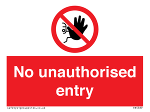 PA5589: No unauthorised entry