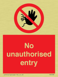 PA5589: No unauthorised entry